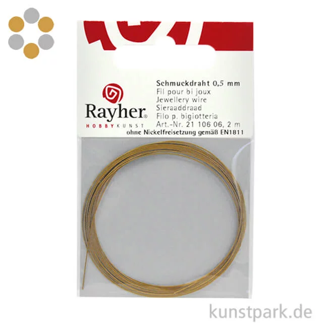 Artikelbild 1 des Artikels “Schmuckdraht Matt - 0,5 mm - 2 Meter “