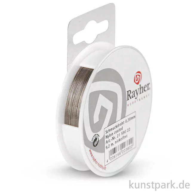 Artikelbild 1 des Artikels “Schmuckdraht - Silber, 0,38 mm Nylon coated, 9,2 m Spule “