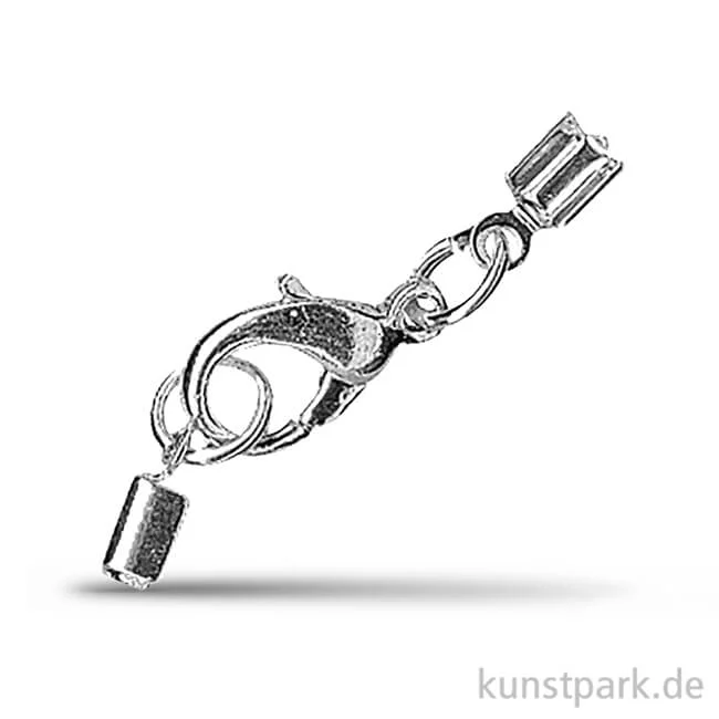 Artikelbild 1 des Artikels “Schmuckverschluss montiert für 2 mm Bänder, 1 Stück Silber“