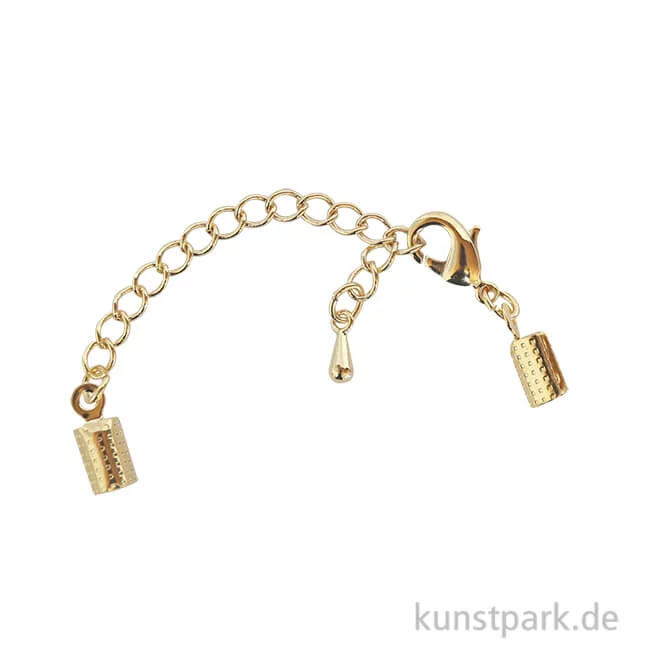 Artikelbild 1 des Artikels “Schmuckverschluss montiert mit Karabiner, 2 mm, 1 Stück Gold“