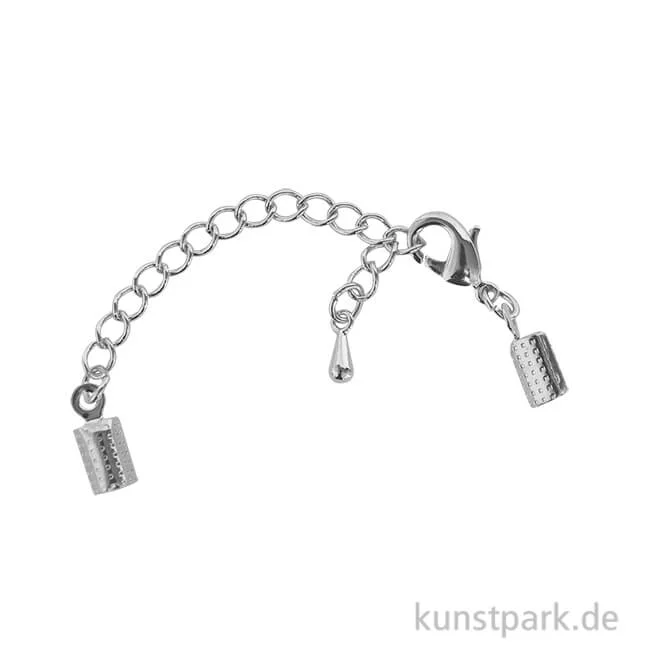 Artikelbild 1 des Artikels “Schmuckverschluss montiert mit Karabiner, 2 mm, 1 Stück Silber“