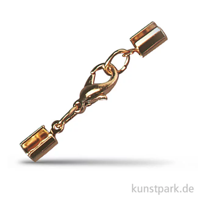 Artikelbild 1 des Artikels “Schmuckverschluss montiert mit Karabiner, 3 mm, 1 Stück Gold“