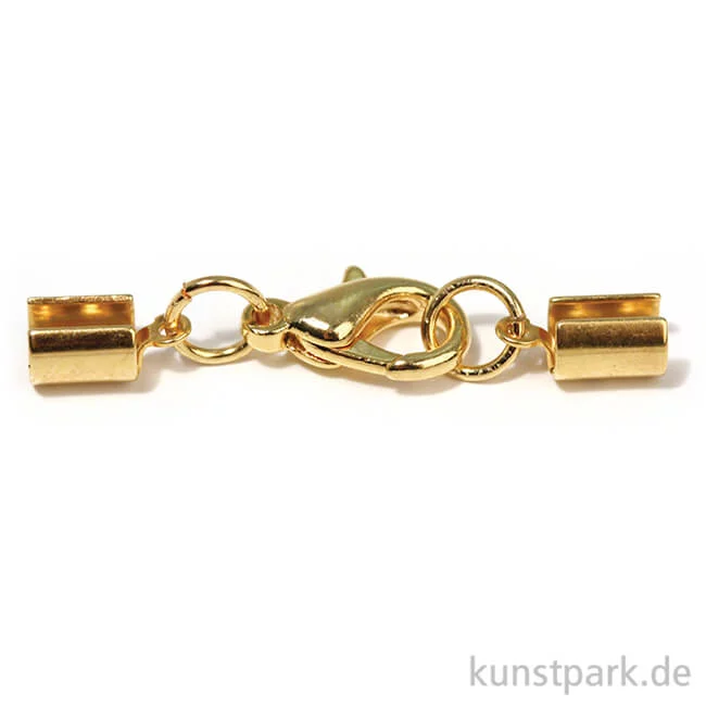 Artikelbild 1 des Artikels “Schmuckverschluss montiert mit Karabiner, 4 mm, 1 Stück Gold“