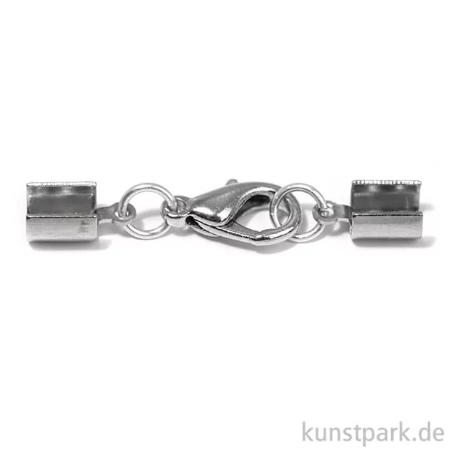 Artikelbild 1 des Artikels “Schmuckverschluss montiert mit Karabiner, 4 mm, 1 Stück Silber“