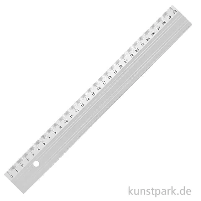 Artikelbild 1 des Artikels “Schneidelineal aus Aluminium mit Loch 30 cm“