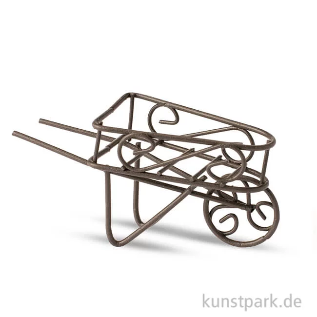 Artikelbild 1 des Artikels “Mini Schubkarre aus Metall - Rost, 8x3,5x4 cm “