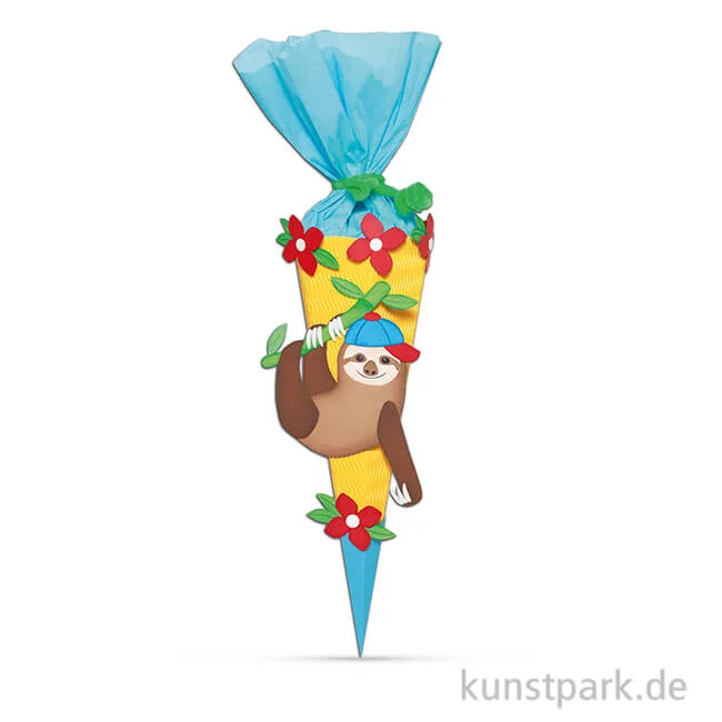 Artikelbild 1 des Artikels “Schultüten-Bastelset Mini - Faultier, mit umfangreichem Zubehör “