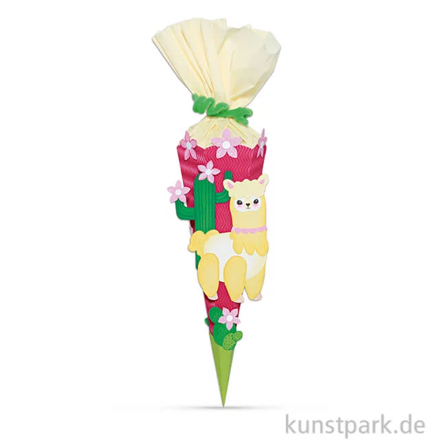 Artikelbild 1 des Artikels “Schultüten-Bastelset Mini - Lama, mit umfangreichem Zubehör “