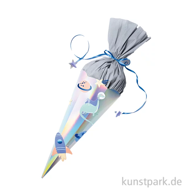 Artikelbild 1 des Artikels “Schultüten Bastelset - SPACE SCHOOL, Hai / Dinos / Rakete “