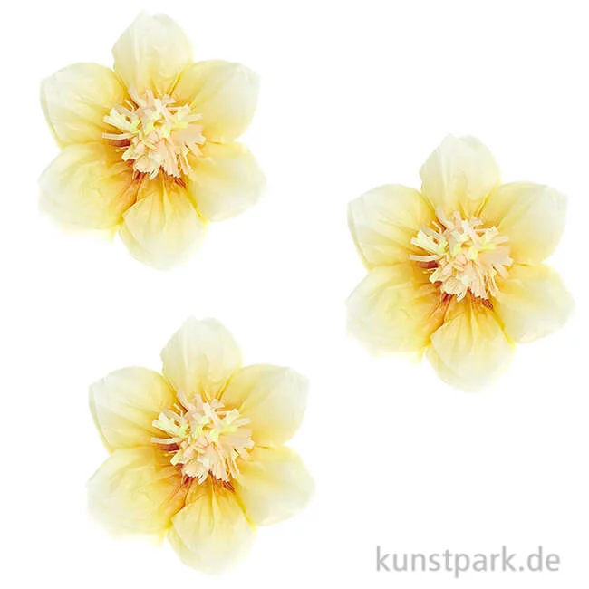 Artikelbild 1 des Artikels “Seidenpapierblumen - Osterglocken, Gelb, 13 cm, 3 Stück “