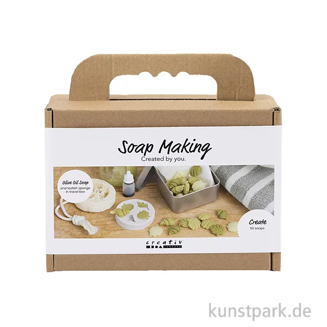 Artikelbild 1 des Artikels “Seifengießen Set - Luffa, Muscheln, Olivgrün “
