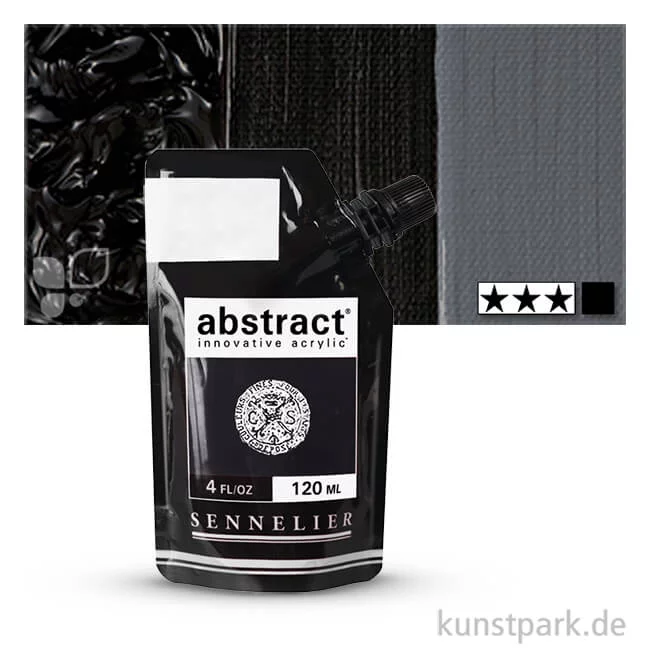 Artikelbild 1 des Artikels “Sennelier ABSTRACT Acrylfarbe 120 ml | Marsschwarz“