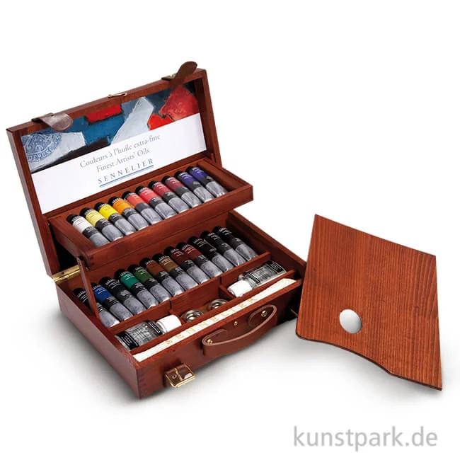 Artikelbild 1 des Artikels “Sennelier Extra-Feine Ölfarben - Holzkasten mit 22 Tuben 40 ml und Zubehör “