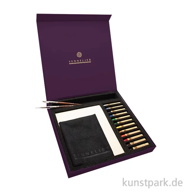 Artikelbild 1 des Artikels “Sennelier Geschenkbox mit 12 Ölpastellen, Papier + Pinseln “
