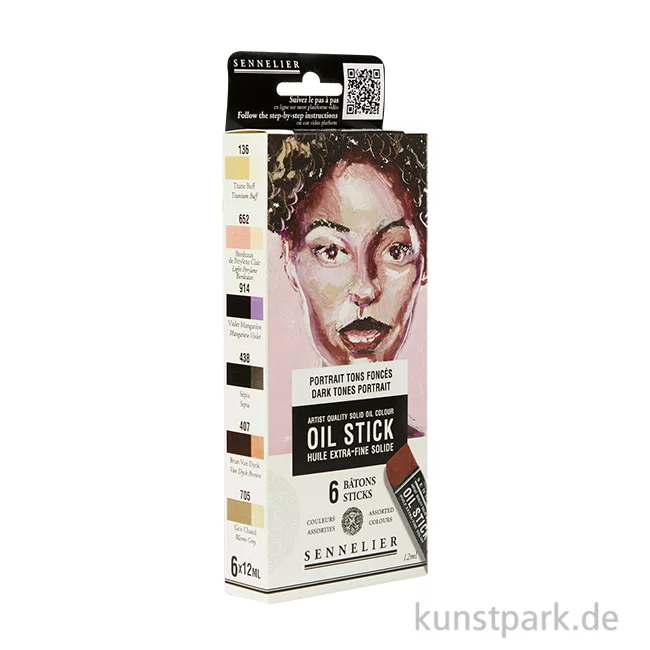 Artikelbild 1 des Artikels “Sennelier Ölsticks - 6er Set, dunkle Portraitfarben “