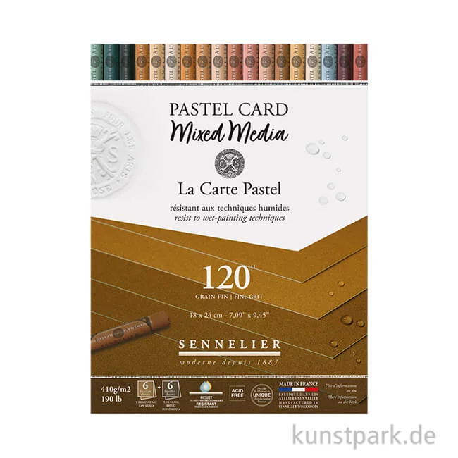 Artikelbild 1 des Artikels “Sennelier Pastel Card Mixed Media - Erdtöne, 12 Blatt, 18 x 24 cm “