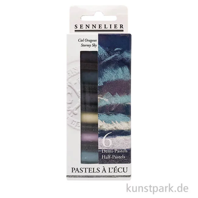Artikelbild 1 des Artikels “Sennelier Softpastell ECU - 6 x 1/2 Stifte, stürmischer Himmel “