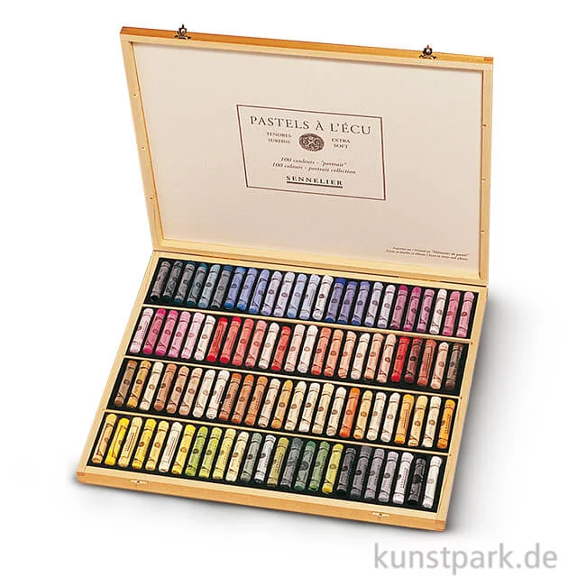 Artikelbild 1 des Artikels “Sennelier Softpastell ECU - Holzkasten Portrait-Auswahl mit 100 Stiften “