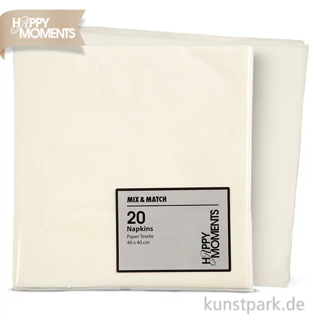 Artikelbild 1 des Artikels “Servietten aus Stoffimitat, 40x40 cm, 20 Stück - creme “