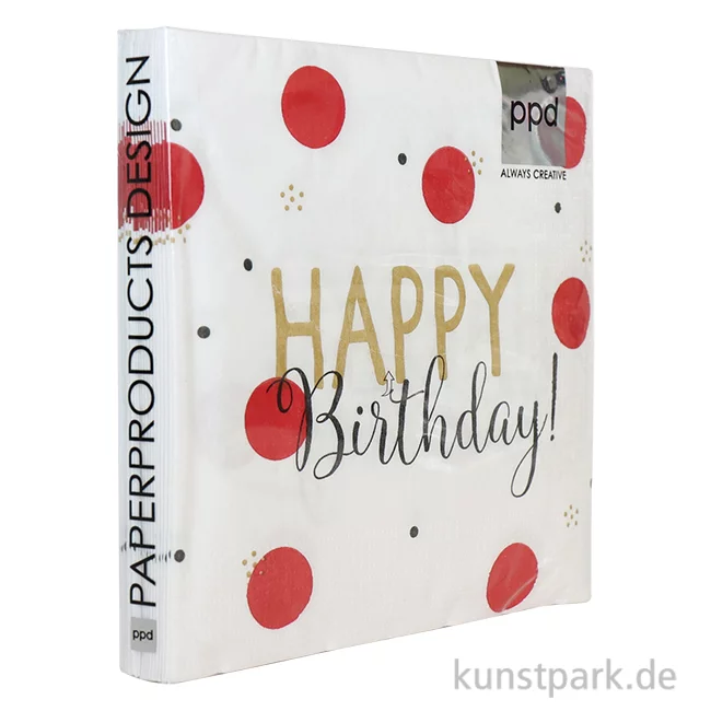 Artikelbild 1 des Artikels “Servietten Happy Birthday Dots - 33 x 33 cm “