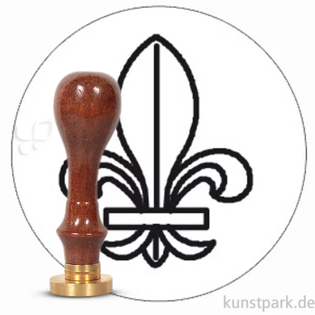 Artikelbild 1 des Artikels “Siegel mit Holzgriff, rund 24 mm | Lilie“