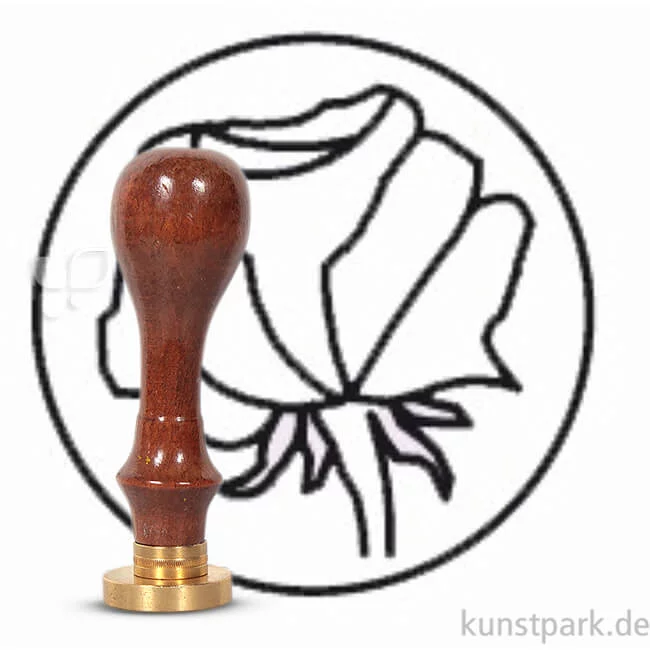 Artikelbild 1 des Artikels “Siegel mit Holzgriff, rund 24 mm | Rose“