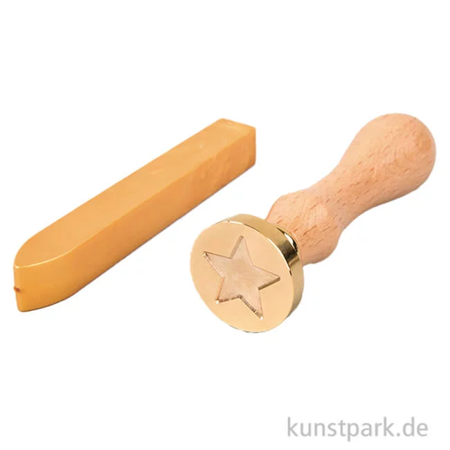 Artikelbild 1 des Artikels “Siegel Set - Stern mit Wachs, Gold, Durchmesser 2,5 cm “
