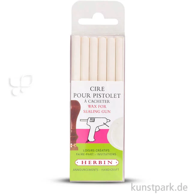 Artikelbild 1 des Artikels “Siegellack für Wachspistole, 6 Stück Set | Extraweiß“