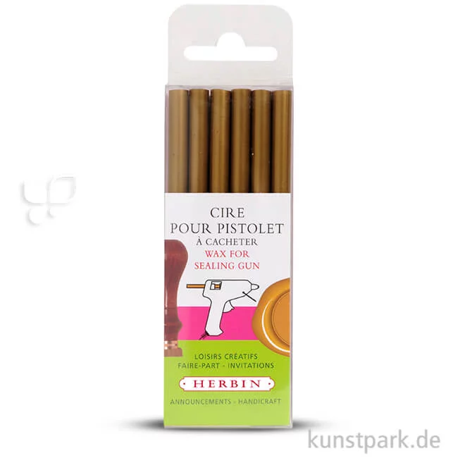 Artikelbild 1 des Artikels “Siegellack für Wachspistole, 6 Stück Set | Gold“