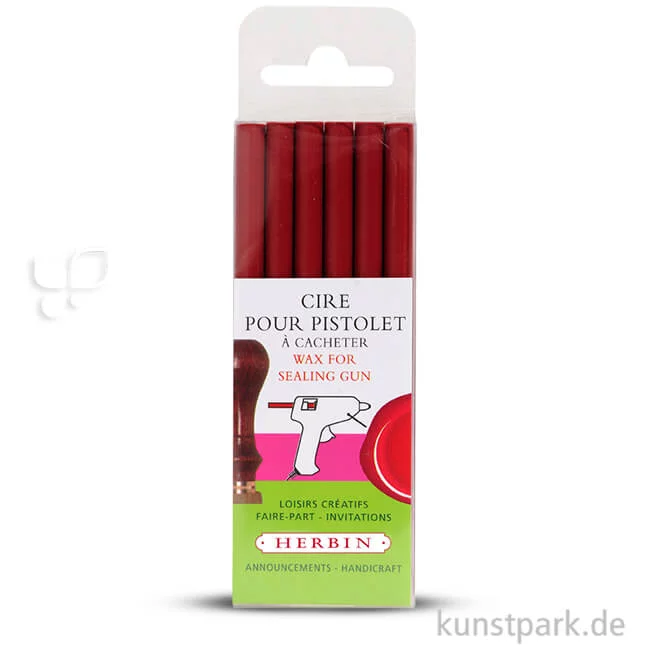 Artikelbild 1 des Artikels “Siegellack für Wachspistole, 6 Stück Set | Kirschrot“