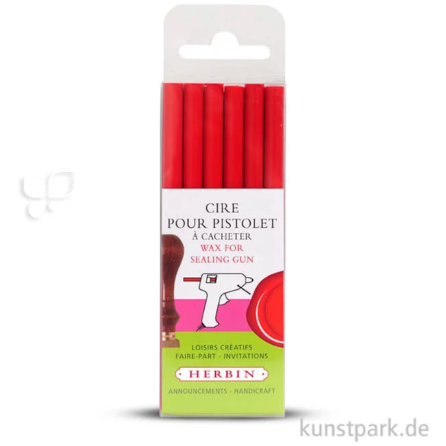 Artikelbild 1 des Artikels “Siegellack für Wachspistole, 6 Stück Set | Rot“