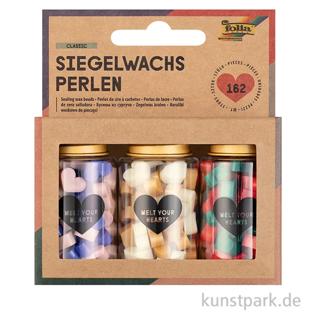 Artikelbild 1 des Artikels “Siegelwachs Perlen - CLASSIC, 6 verschiedene Farben, 162 Stück “