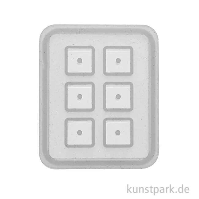 Artikelbild 1 des Artikels “Silikon Gießform - 6 Perlen, Würfel, 12 x 12 x 12 mm “