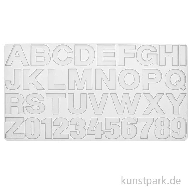 Artikelbild 1 des Artikels “Silikon Gießform - Buchstaben + Zahlen, 36-teilig, 36 x 19 cm “