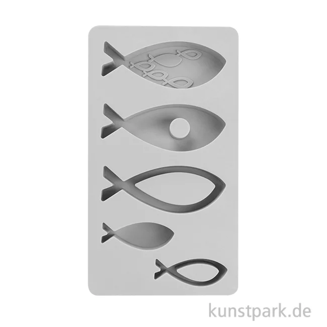 Artikelbild 1 des Artikels “Silikon Gießform - Fische, 14,5 x 26 x 2,5 cm “