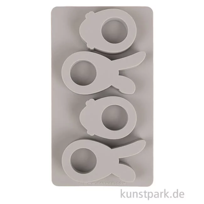 Artikelbild 1 des Artikels “Silikon Gießform - Happy Egg, 4 Motive, 14,5 x 26 x 2 cm “