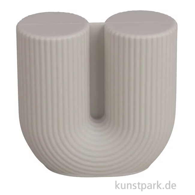 Artikelbild 1 des Artikels “Silikon Gießform - Kerze U-Form geriffelt, 8,4 x 3,9 x 8,6 cm “