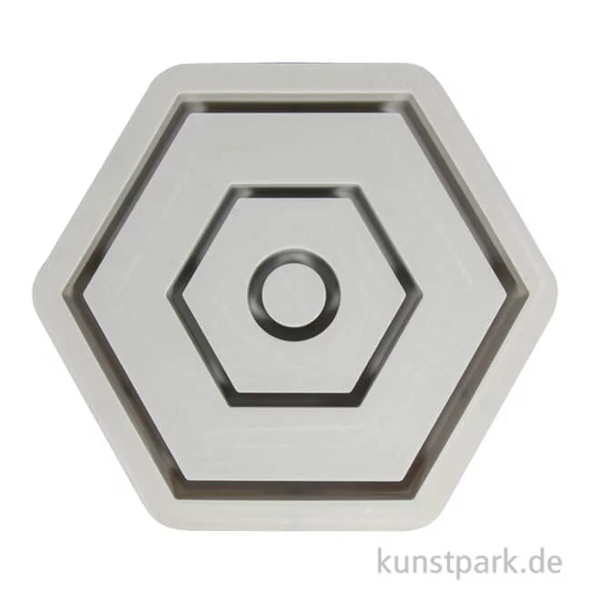Artikelbild 1 des Artikels “Silikon Gießform - Kerzenständer Hexagon, 16 x 14 x 2,5 cm “