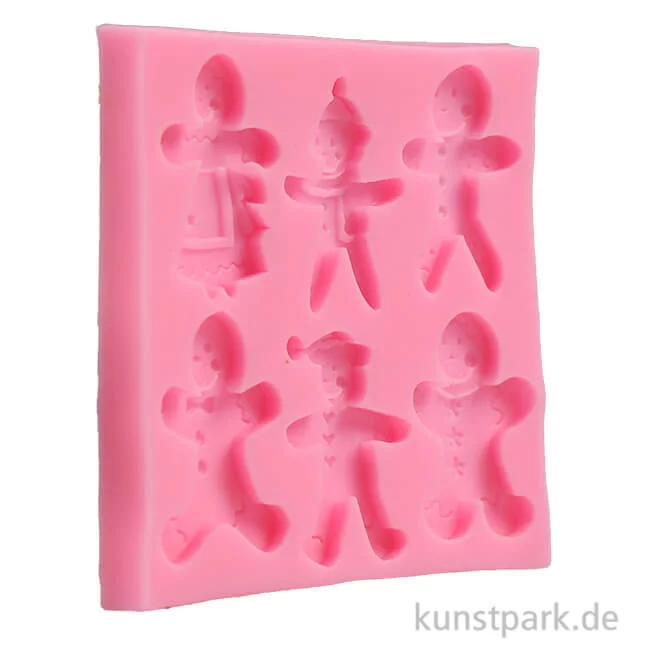 Artikelbild 1 des Artikels “Silikon-Gießform - Lebkuchen Figuren, 9,5 x 9,5 cm “
