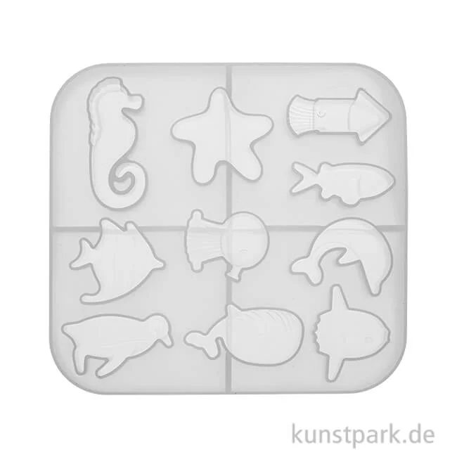 Artikelbild 1 des Artikels “Silikon Gießform - Maritim, 10 Motive, 30-55 x 12 mm “