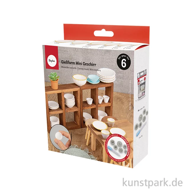 Artikelbild 1 des Artikels “Silikon Gießform - Mini Geschirr, 6-teilig, inklusive Pipette “