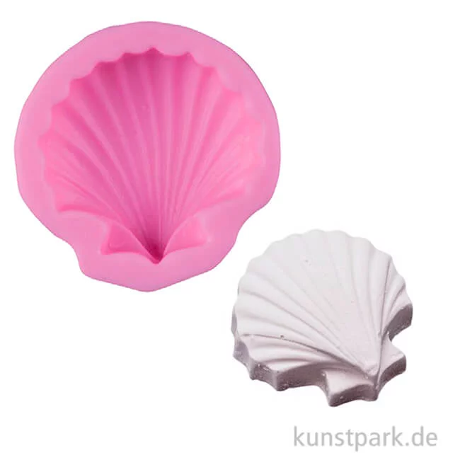 Artikelbild 1 des Artikels “Silikon Gießform - Muschel, 6,5 x 6,5 x 2,5 cm “