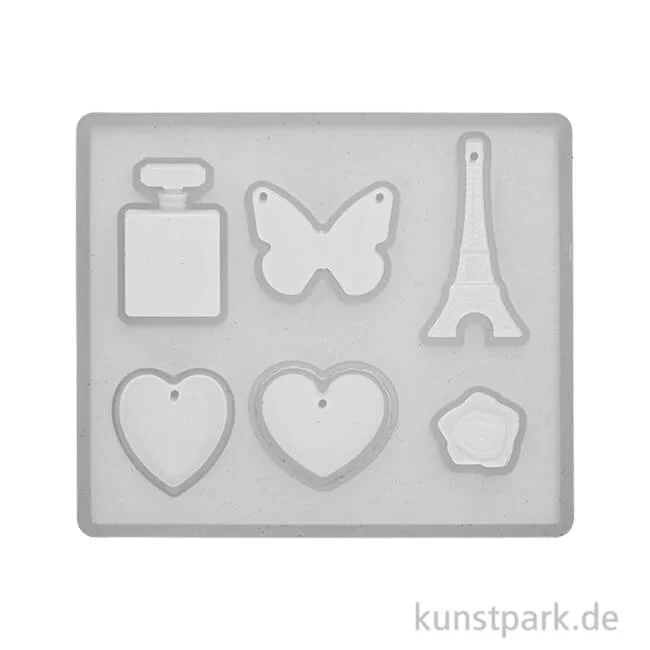 Artikelbild 1 des Artikels “Silikon Gießform - Paris, 6 Motive, 7-35 x 6 mm “