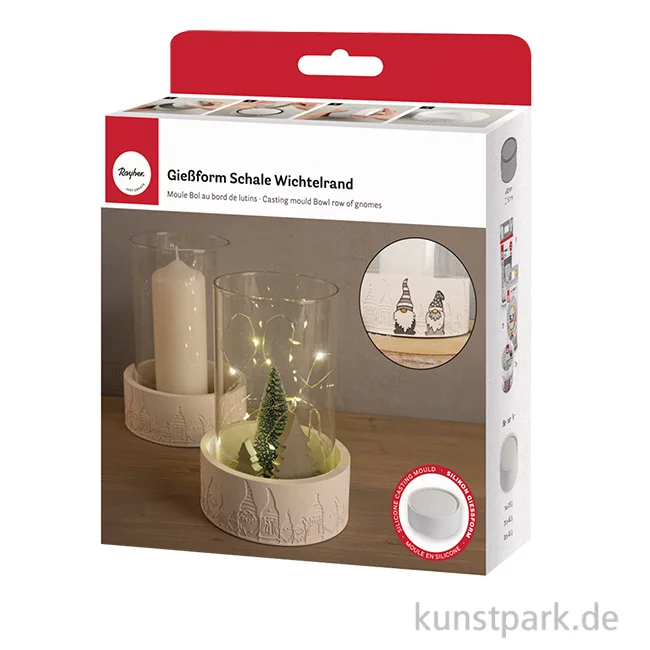 Artikelbild 1 des Artikels “Silikon Gießform - Schale Wichtelrand, ø 13,5 cm, Höhe 5 cm “