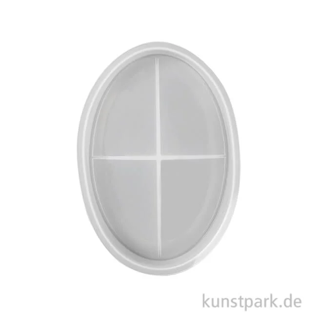 Artikelbild 1 des Artikels “Silikon Gießform - Seifenschale Oval, 12,3 x 8,3 x 1,8 cm “