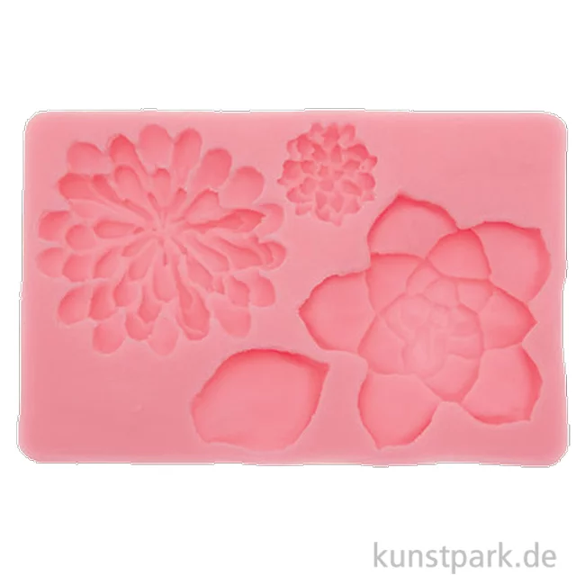Artikelbild 1 des Artikels “Silikon-Gießform - Sukkulenten, 13,6 x 8,8 x 2 cm “