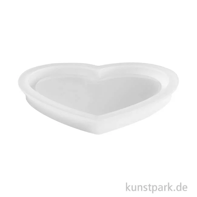 Artikelbild 1 des Artikels “Silikon Gießform - Untersetzer Herz, 9,6 x 10 x 1,2 cm “