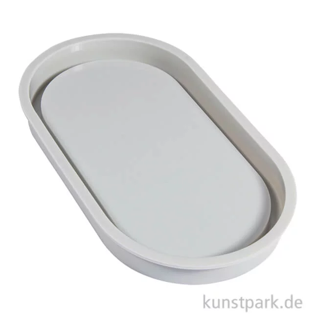 Artikelbild 1 des Artikels “Silikon Gießform - Untersetzer Oval, 17,8 x 9,5 x 1,6 cm “