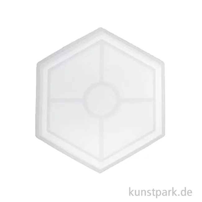 Artikelbild 1 des Artikels “Silikon Gießform Untersetzer sechseckig, ø 10-11,5 cm, Höhe 1,3 cm “