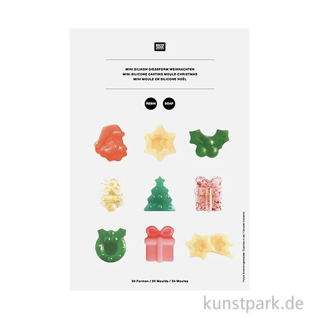 Artikelbild 1 des Artikels “Silikon Gießform - Weihnachten, 24 Motive “